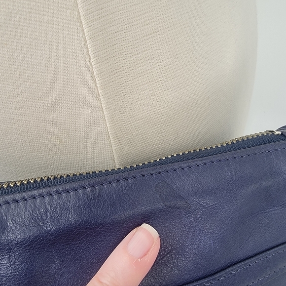 Rebecca Minkoff MAC Daddy Crossbody Bag Navy Blue Ink Silver Vintage Made in USA - Picture 5 of 11